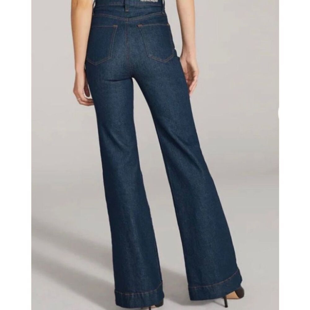 Favorite Daughter The Valentina Super High Rise Flare Pepper Wash Jeans Waist 36 - Picture 2 of 12